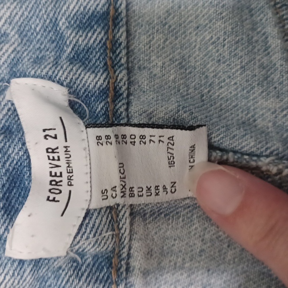 Rhinestones!! Forever 21 Light Blue Baggy Jeans, Covered In Rhinestones - Picture 7 of 7